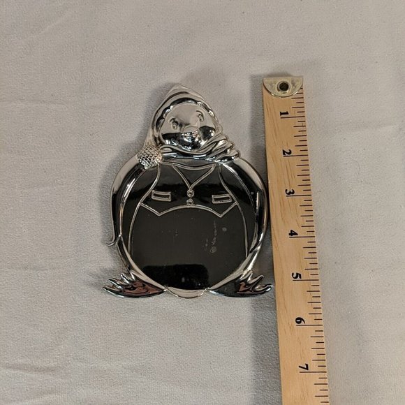 Towle Silverplated Penguin Coaster Silver Christmas Santa Hat Drink Rest Metal - Picture 8 of 9